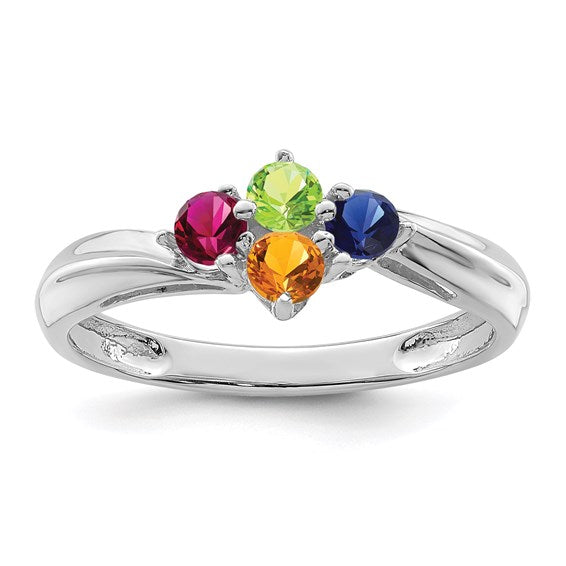 14kt White Gold Family Jewelry Ring