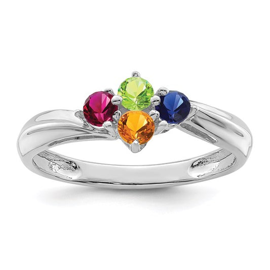 14kt White Gold Family Jewelry Ring