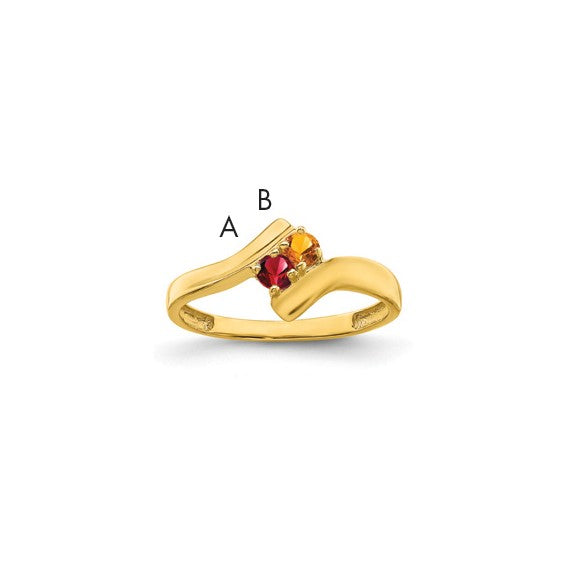 14kt Yellow Gold Synthetic Family Jewelry Ring