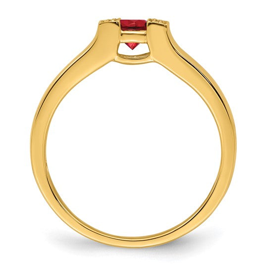 14KT Yellow Gold Family Jewelry Diamond Semi-Set Ring