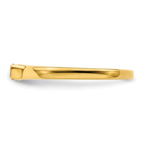 14KT Yellow Gold Family Jewelry Diamond Semi-Set Ring