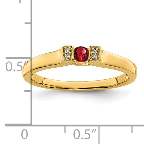 14KT Yellow Gold Family Jewelry Diamond Semi-Set Ring