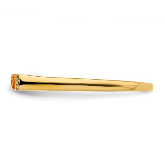 14KT Yellow Gold Family Jewelry Diamond Semi-Set Ring