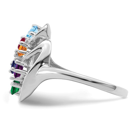 14kt White Gold Family Jewelry Ring