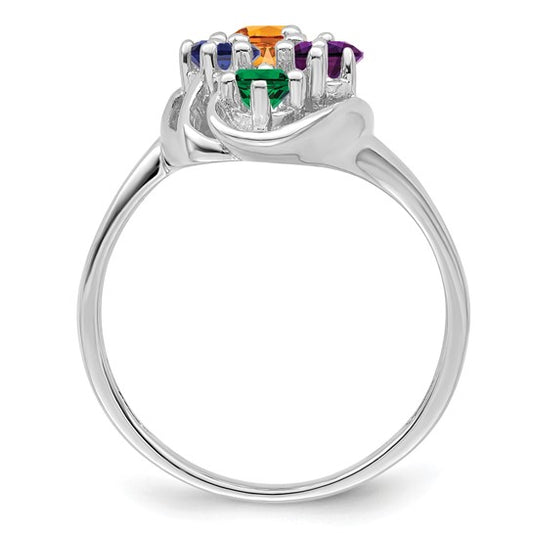 14kt White Gold Family Jewelry Ring