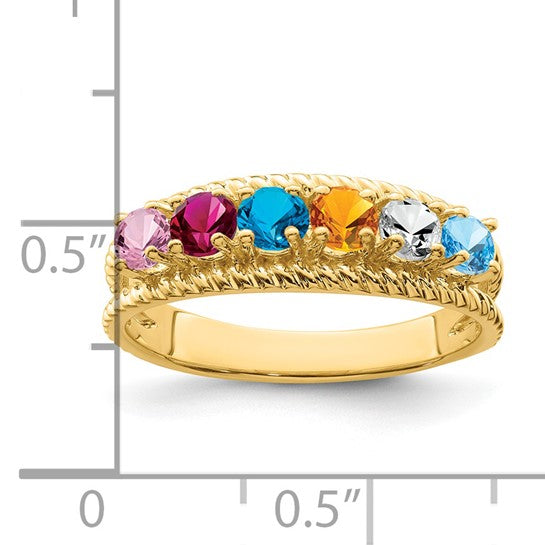 14kt Yellow Gold Family Jewelry Ring