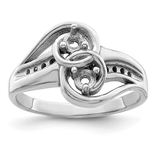 14kt White Gold Synthetic Family Jewelry Ring