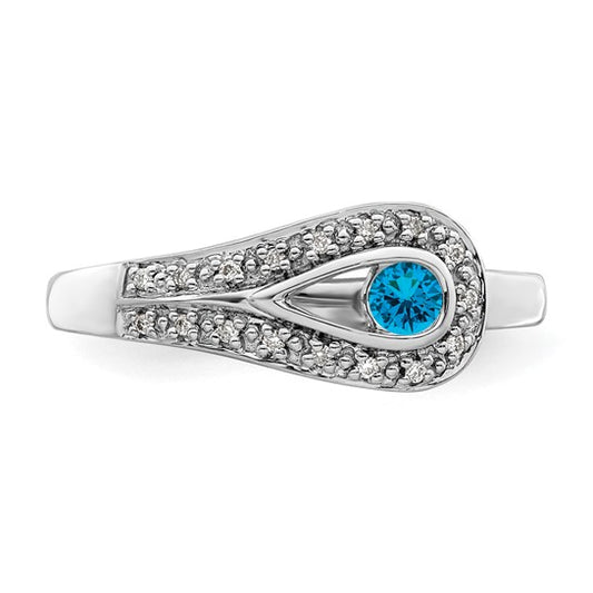 14KT White Gold Family Jewelry Diamond Semi-Set Ring