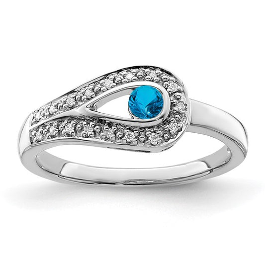 14KT White Gold Family Jewelry Diamond Semi-Set Ring