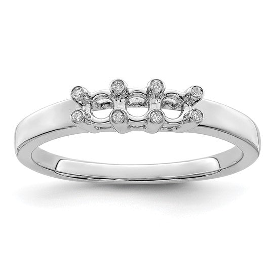 14kt White Gold Family Jewelry Diamond Semi-Set Ring