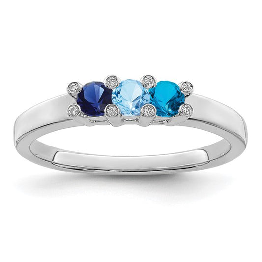 14kt White Gold Family Jewelry Diamond Semi-Set Ring