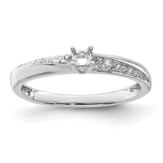 14kt White Gold Family Jewelry Synthetic Stone & Diamond Set Ring