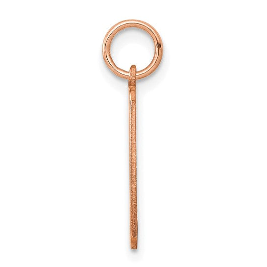 14kt Rose Gold Block Font Name Bar Charm