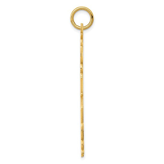 14kt Yellow Gold Cosmic Sans Font Name Plate Charm