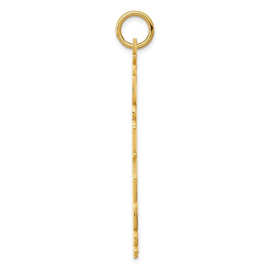 14kt Yellow Gold Cosmic Sans Font Name Plate Charm