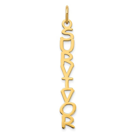 14kt Yellow Gold Cosmic Sans Font Name Plate Charm