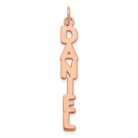 14kt Rose Gold Kimberly Font Name Plate Charm