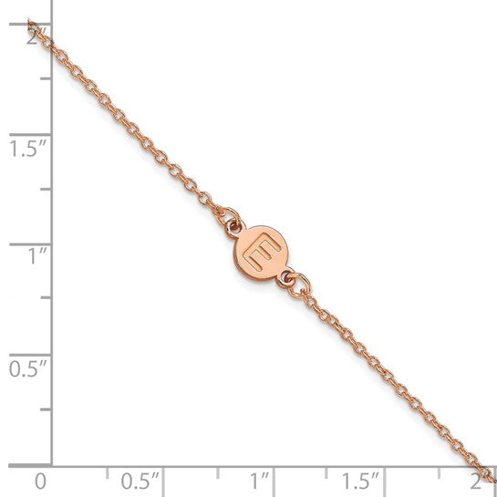 14kt Rose Gold 1 Letter Bubble Bracelet