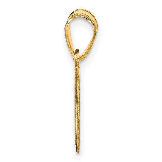 14kt Yellow Gold Personalized Football Pendant