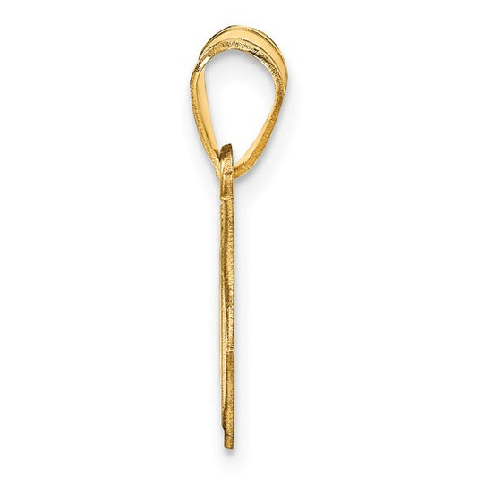 14kt Yellow Gold Personalized Football Pendant