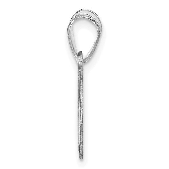 14kt White Gold Personalized Football Pendant