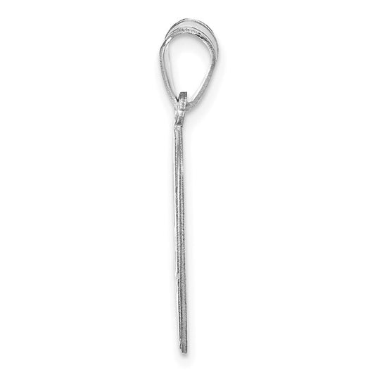 14kt White Gold Personalized Basketball Pendant