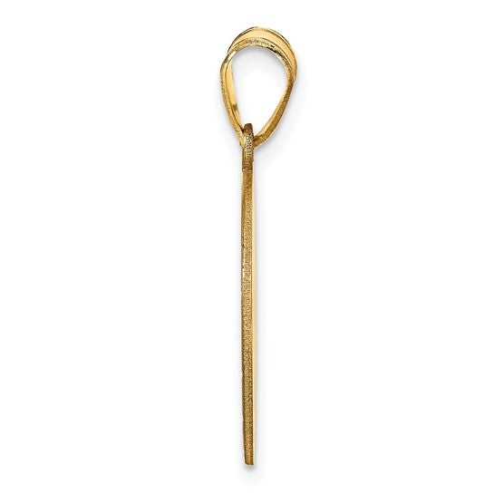 14kt Yellow Gold Personalized Volleyball Pendant