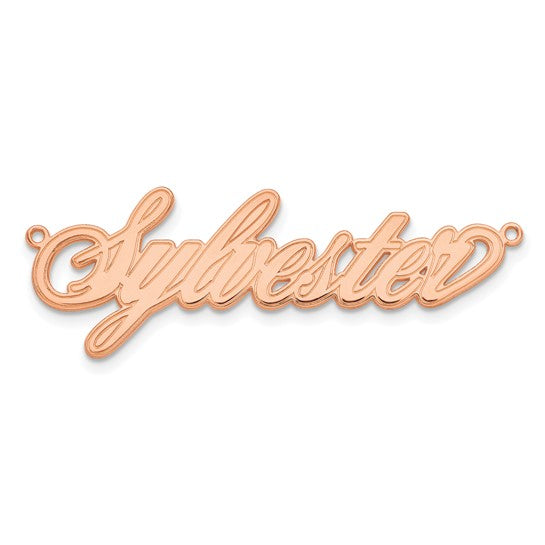 14kt Rose Gold Etched Name Plate