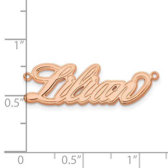 14kt Rose Gold Etched Name Plate