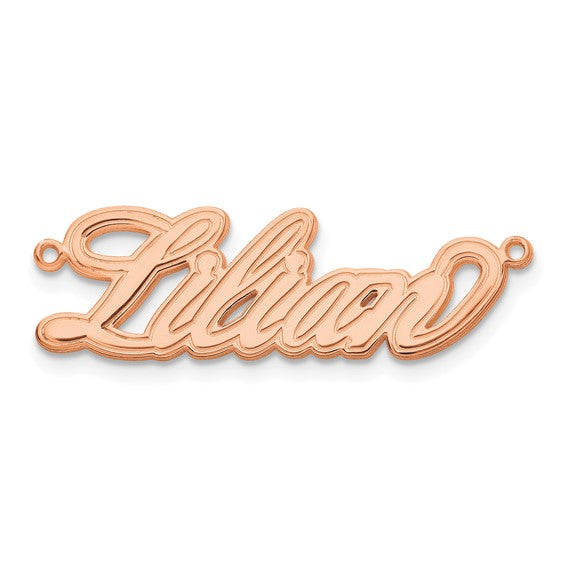 14kt Rose Gold Etched Name Plate