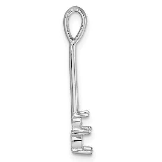 14kt White Gold Diamond Two Stone Pendant Mounting