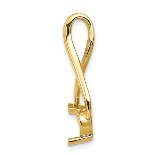 14kt Yellow Gold Fancy 5.8mm Diamond Slide Mtg