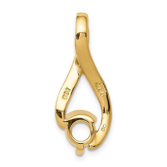 14kt Yellow Gold Fancy 5.8mm Diamond Slide Mtg
