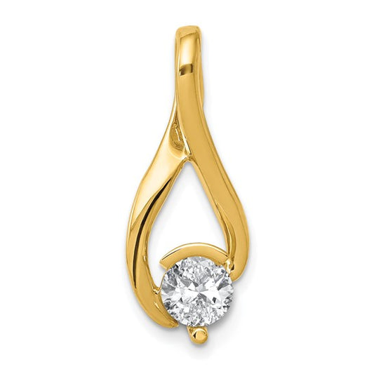14kt Yellow Gold Fancy 5.8mm Diamond Slide Mtg