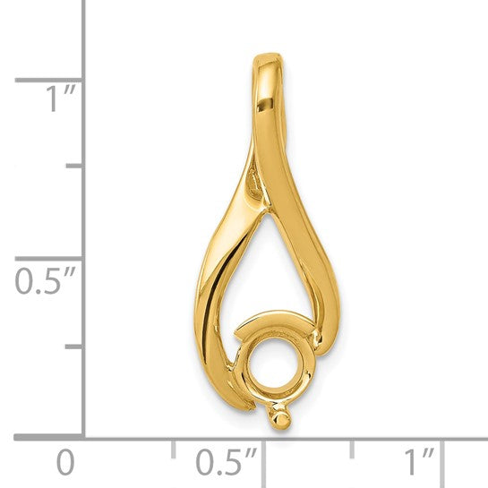 14kt Yellow Gold Fancy 5.8mm Diamond Slide Mtg