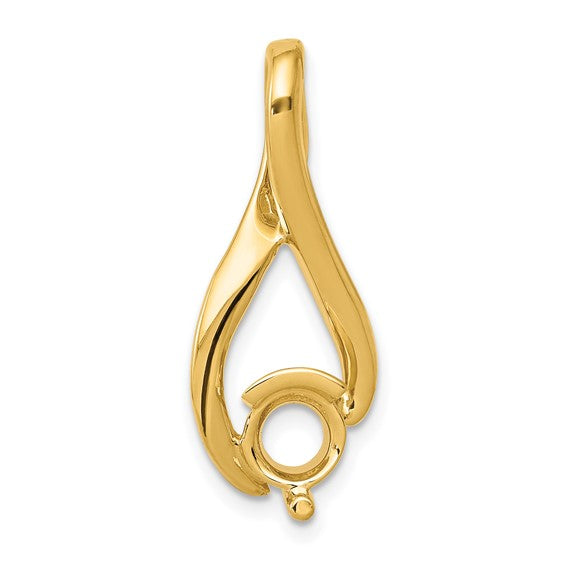 14kt Yellow Gold Fancy 5.8mm Diamond Slide Mtg