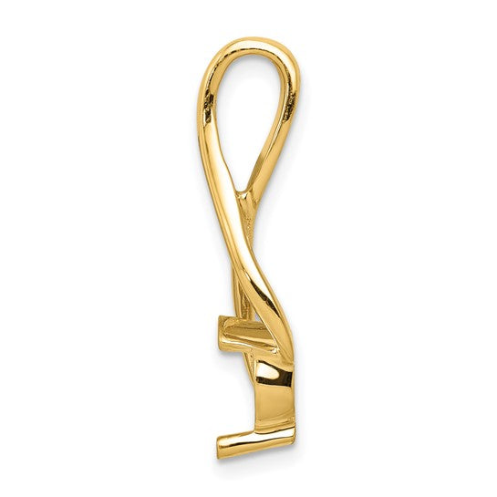 14kt Yellow Gold Fancy 6.5mm Diamond Slide Mtg