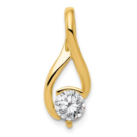 14kt Yellow Gold Fancy 6.5mm Diamond Slide Mtg