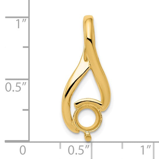 14kt Yellow Gold Fancy 6.5mm Diamond Slide Mtg