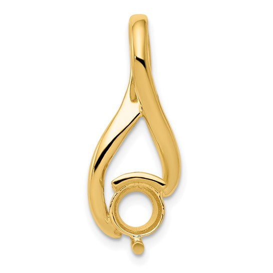 14kt Yellow Gold Fancy 6.5mm Diamond Slide Mtg