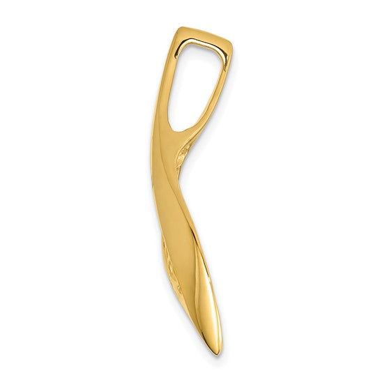 14kt Yellow Gold Peg Set Diamond Slide Mtg