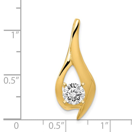 14kt Yellow Gold Peg Set Diamond Slide Mtg