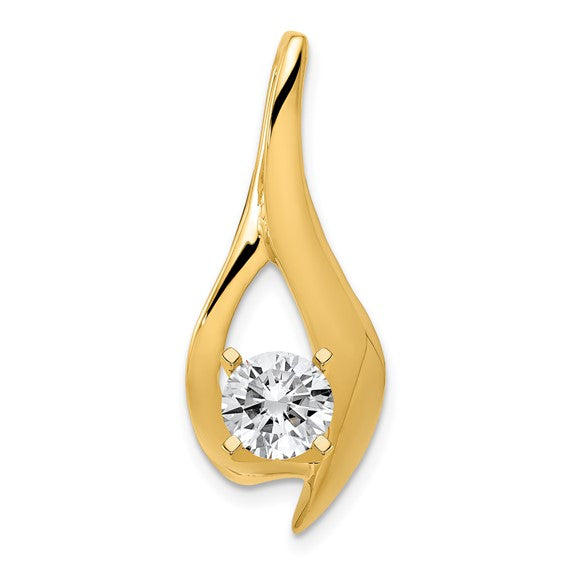 14kt Yellow Gold Peg Set Diamond Slide Mtg