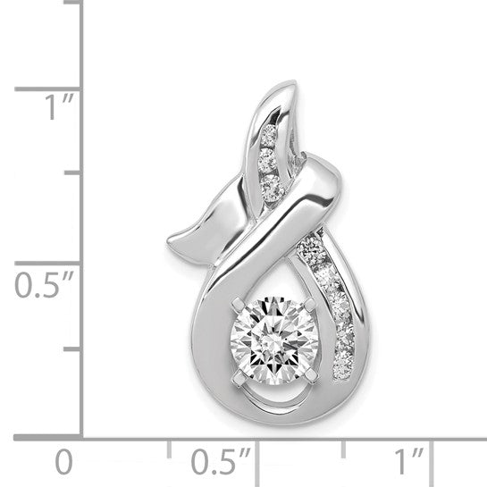 14kt White Gold AA Diamond Semi-mount Peg Slide