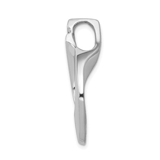 14kt White Gold Holds 7-1.9mm stones, AA Diamond Slide