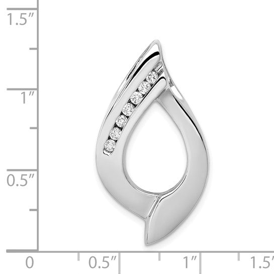 14kt White Gold Holds 7-1.9mm stones, AA Diamond Slide