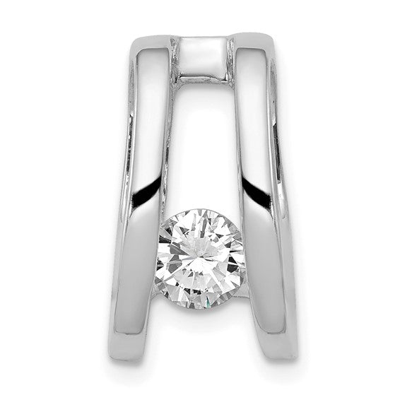 14kt White Gold AAA 5.25mm Diamond Slide