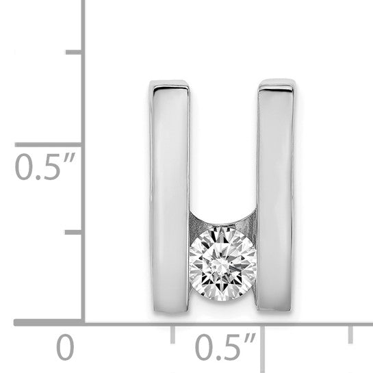 14kt White Gold AA 5.25mm Diamond Slide