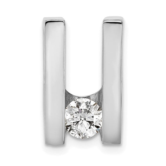 14kt White Gold AA 5.25mm Diamond Slide