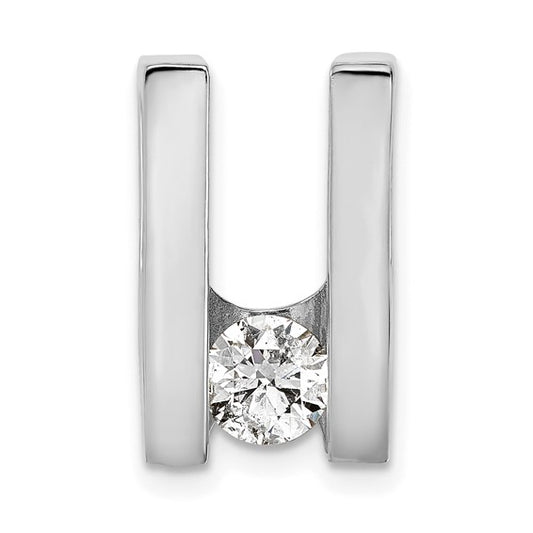 14kt White Gold AA 5.25mm Diamond Slide